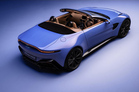 aston martin vantage roadster bleue arrière