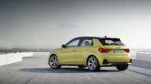 Audi A1 Sportback 2018 jaune et noire Launch Edition vue arrière