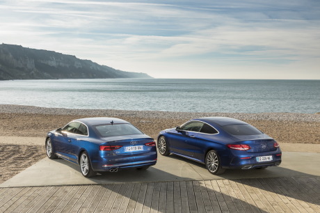 audi a5 de 2016 vs mercedes classe c coupé photo arrière