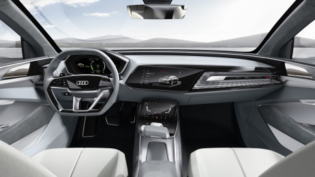 Audi e-tron Sportback concept 2017 Shanghai gris planche de bord