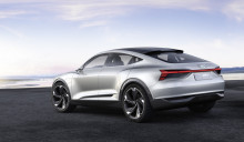 Audi e-tron Sportback concept 2017 Shanghai gris vue arrière