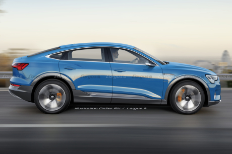 illustration futur Audi e-tron Sportback 2020 vue de profil par Didier RIC
