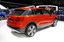 audi q2 orange corail arrière genève 2016