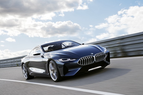 BMW Série 8 concept vue avant bleu