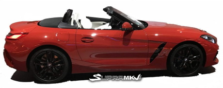 BMW Z4 rouge 2018 profil