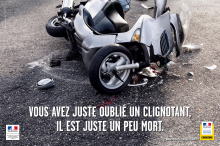 campagne sécurité routière juste un peu mort
