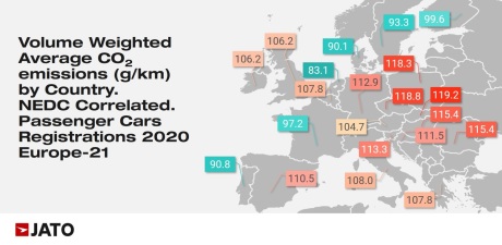emissions de CO2 par pays europe 2020