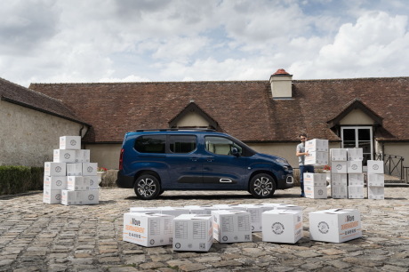 CitroÃÆÃ«n Berlingo XL vue de profil cartons de d̮̩m̮̩nagement.