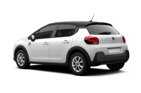 Citroën C3 Graphic vue arrière blanc banquise toit noir onyx