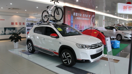 vue avant Citroen C3 XR à shanghai