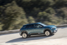Citroen C4 Cactus bleu profil droit roulant