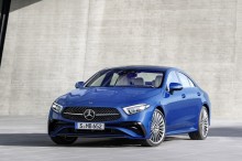 mercedes CLS bleu nouveau bouclier