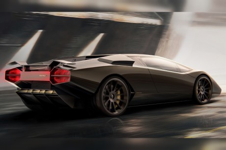 Lamborghini Countach 50 illustration aileron