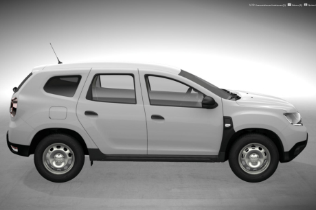 Dacia Duster à 11 990 euros vue de profil blanc