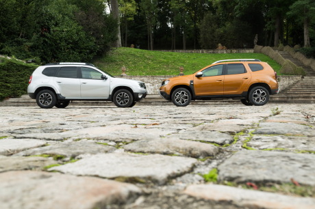 Dacia Duster 1 et 2 vues de profil
