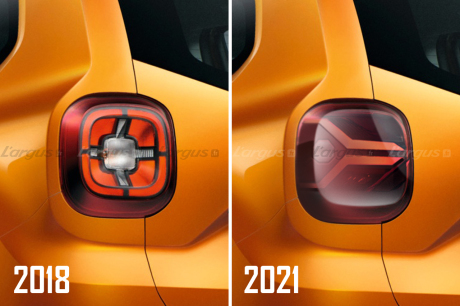 détail feu arrière Dacia Duster 2018 vs 2021
