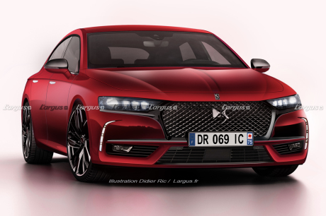 illustration DS8 Performance Line vue avant Rouge Rubi par Didier RIC
