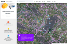 éditeur cartes waze mode entrainement