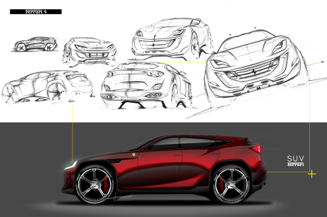 illustration Ferrari SUV