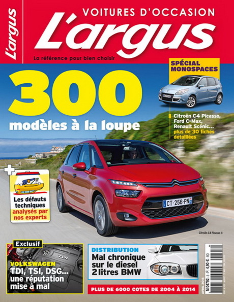 Trimestriel L'argus Occasion Avril 2015. 4,90 €. Actuellement en kiosque.