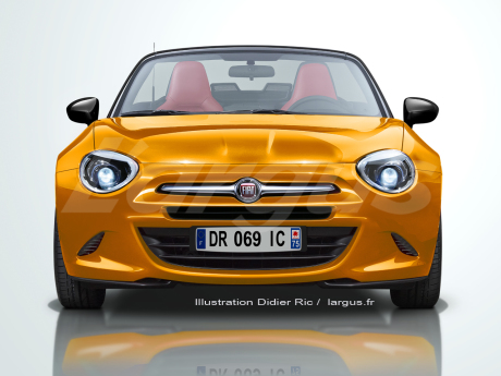 illustration photomontage future Fiat 124 Spider 2016