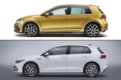 volkswagen golf 7 vs golf 8 profil