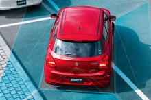 Suzuki Swift restylée caméra avec vision à 360°.