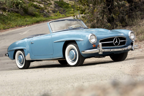 mercedes 190 SL bleue