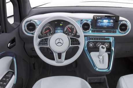 interior del mercedes eqt concepto 2021