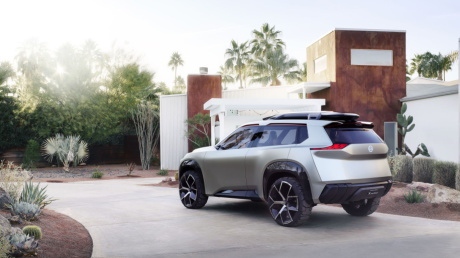 Nissan Xmotion concept NAIAS 2018 vue arrière gris