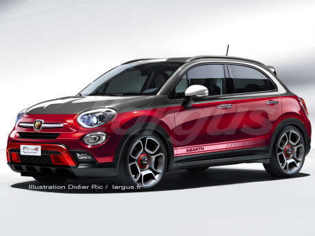 illustration photomontage future Abarth 500X