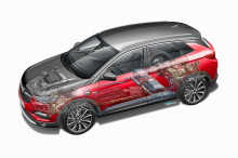 opel grandland X hybrid4 300 ch 4x4 schéma technique