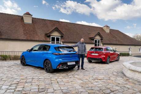 peugeot 308 vs bmw série 1 statique 2021 prix