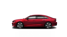 Peugeot 508 Europe vue de profil rouge