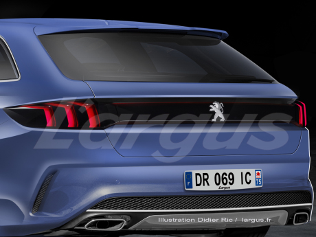 vue détail arrière nouvelle Peugeot 508 SW 2 2017