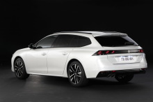 Peugeot 508 SW 2018 GT Line blanche vue arrière