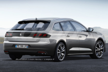 illustration Peugeot 508 SW vue arrière grise