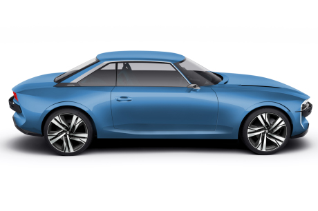 illustration Peugeot e-Legend bleue profil Didier RIC