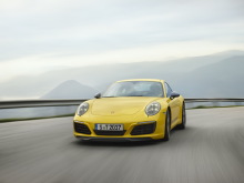 Porsche 911 Carrera T 2017 face jaune