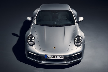 Nouvelle Porsche 911(992) 2019 vue avant grise