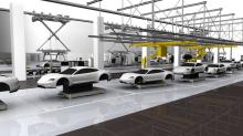 Porsche Taycan production ligne assemblage