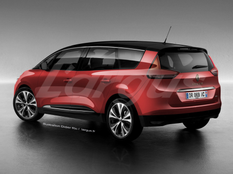 illustration photomontage Renault Grand Scénic 2016 vue arrière