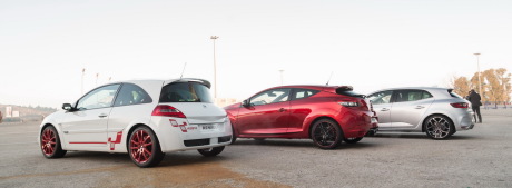 Mégane II RS R26-R, Mégane III RS 275 et Mégane IV RS 280