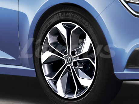 illustration photomontage Renault Scénic 2016 pneu