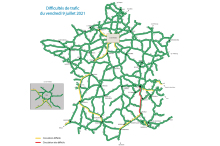 Friday July 9, 2021 traffic difficulties