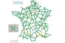 Traffic difficulties on Saturday July 10, 2021