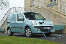 renault kangoo ze bleu vert