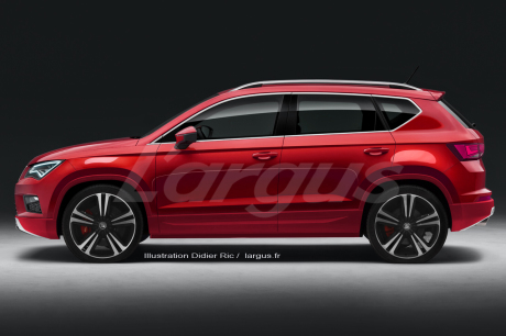 Cupra Ateca rouge profil