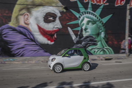action en ville avec la nouvelle smart