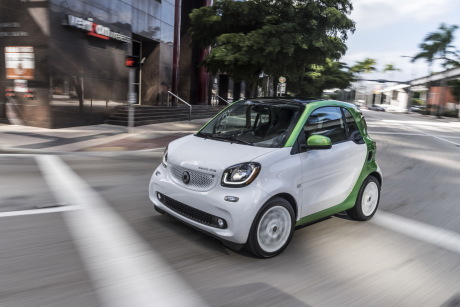 smart electrique 2017 en virage